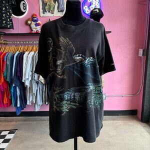 Vintage 90s Gardner Stand Out Designs Mountain Eagle Tee Size Large